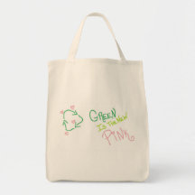 Green Is The New Pink Canvas Bag