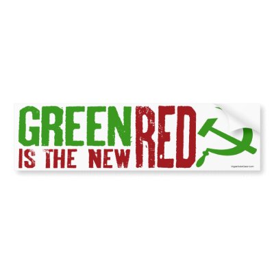 Green is the New Red bumper sticker by hyperbolegear