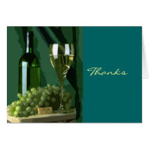 Green is White Thanks Greeting Card