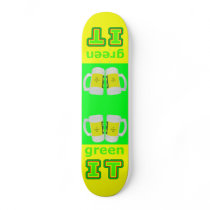 green IT The MUSEUM gibsphotoart Beer Glasses Skateboards