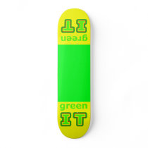 green IT The MUSEUM gibsphotoart Skateboards