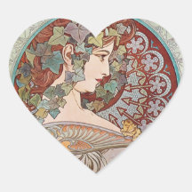 Green Ivy Goddess Art Sticker