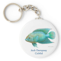 Green Jack Dempsey Cichlid Key Chains