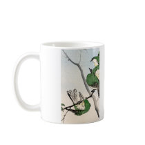 Green Japanese Sparrows no.2 Coffee Mugs