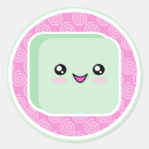 Green Kawaii Mochi Stickers
