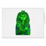 Green King Tut Greeting Card