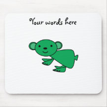 Green koala mouse pad