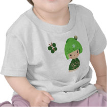 Green Kokeshi Triplet Baby Tee