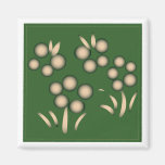 Green Kokeshi Triplet Kimono Design Magnet