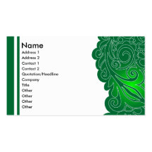 green lace_2 business cards