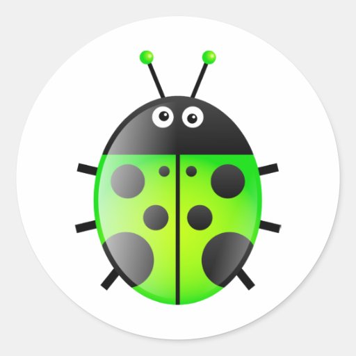 Green Ladybug Sticker