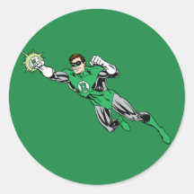 Green Lantern Fly Left 2 Round Sticker