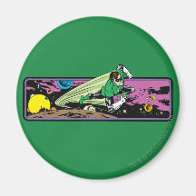 Green Lantern in Space Fridge Magnets