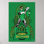 Green Lantern on decorative background posters