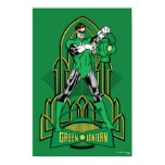 Green Lantern on decorative background posters