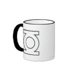 Green Lantern Symbol BW Coffee Mugs