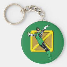Green Lantern  with Background Key Chain