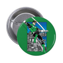 Green Lantern with City Background Buttons