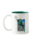 Green Lantern with City Background mugs