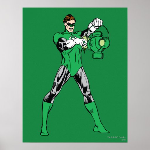 Green Lantern with Lantern Posters