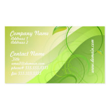 Green Leaf Background Business Cards