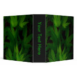 Green Leaf Black Notebook Binder
