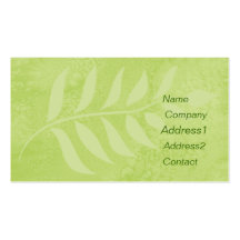 green leaf business card.