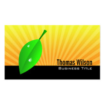 Green Leaf Business Cards