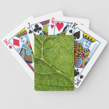 Green Leaf. Digital Art. Bicycle Poker Cards