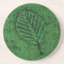 Green Leaf Fossil Coaster
