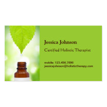 Green Leaf Holistic Therapy Business Card business cards