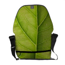 Green Leaf Nature Lover Messenger Bags