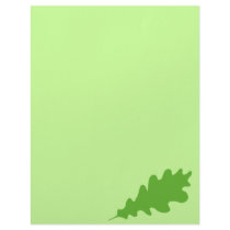 Green Leaf, Oak Tree leaf Design. Customized Letterhead