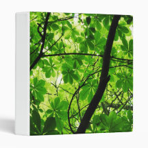 Green Leaf Sky 3 Ring Binders