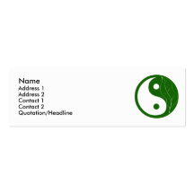 Green Leaf Yin Yang Business Cards