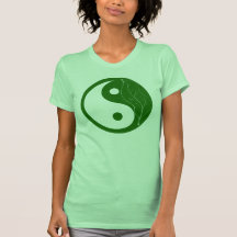 Green Leaf Yin Yang T Shirt