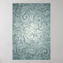 Green leafs poster