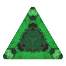 Green Leak Nature Triangle Design Triangle Sticker