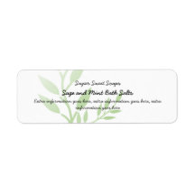 Green Leaves Bath Spa Products Label