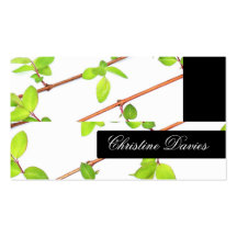 Green leaves business card