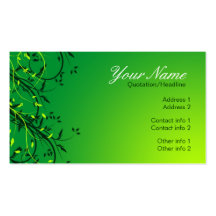 Green Leaves Business Card