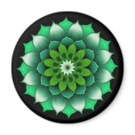 Green Leaves Mandala Magnet