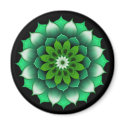 Green Leaves Mandala Magnet