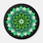 Green Leaves Mandala Magnet