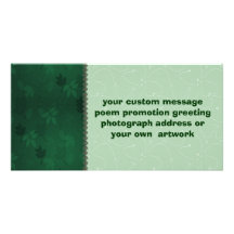 Green Leaves Photo Card Template