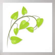 Green leaves posters