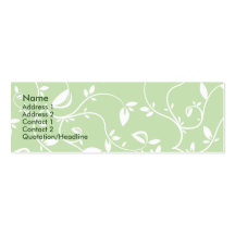 Green Leaves - Skinny Business Cards