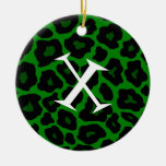 Green Leopard Christmas Tree Ornament