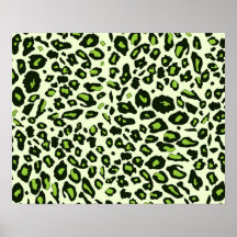 Green leopard print