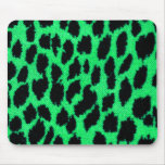 Green Leopard Print Mouse Mat